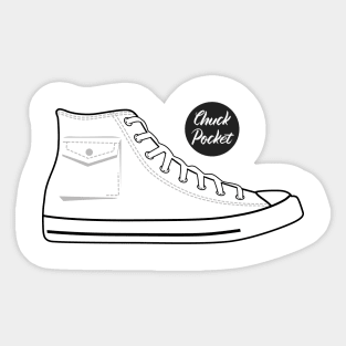 Shoe chuck pocket white Sticker